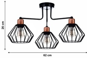 Lampadario a plafone PORTO 3xE27/40W/230V