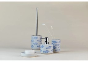 Distributore di sapone cremoso blu e bianco, 475 ml Aquamarin - Wenko