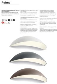 Redo 90235 - Applique da esterno PALMA LED/18W/230V IP54 antracite