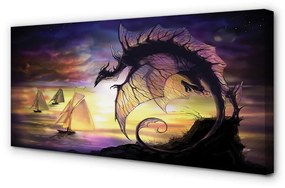 Quadro su tela Dragon Sea Shutters 100x50 cm