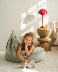 Pouf a sacco per bambini color menta con rivestimento in velluto Bunny – Wigiwama