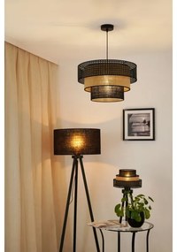 Brilagi - Lampadario a sospensione DAKOTA LUNETA 1xE27/15W/230V Ø45 cm nero/ratá