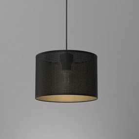 Lampadario a sospensione con filo LOFT SHADE 1xE27/60W/230V diametro 25 cm nero/oro