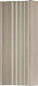 Pensile bagno Niwa cannettato laccato opaco Beige Greige con vetro senape, 1 anta P17 x L30 x H78.5 cm