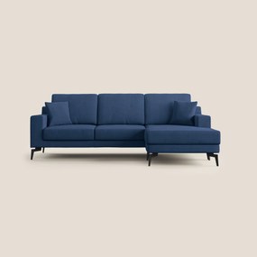 Prestige divano angolare reversibile in microfibra smacchiabile T11 blu X