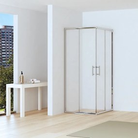 Kamalu - Box doccia 80x80 angolare altezza ridotta 170cm | CHIARA EDGE-R