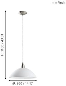 EGLO 88491 - Lampadario LORD 3 1xE27/60W/230V
