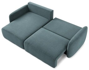 Divano angolare turchese allungabile/con contenitore (con penisola a sinistra) Kalena – Makamii