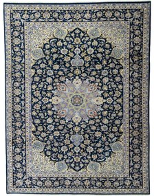 Najafabad Tappeto persiano 300x390 Blu (Iran) Annodato A Mano