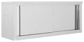 Armadio Da Cucina Ad Ante Scorrevoli 120x40x50cm Acciaio Inox /