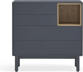 Cassettiera bassa grigio scuro 90x90 cm Corvo - Teulat