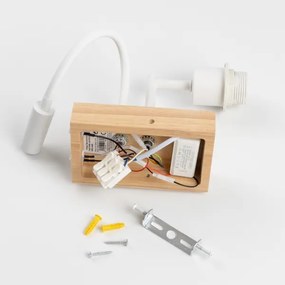 Brilagi - Applique a LED NUBILA WOOD 1xE27/25W/230V + LED/3W quercia/viola