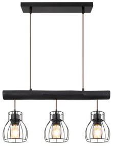 Globo 15326-3NB - Lampadario su filo MINA 3xE27/60W/230V