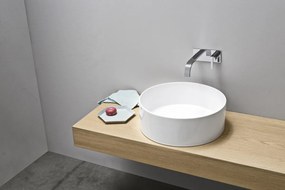 Nic Ovvio Lavabo Tondo 45 cm Bianco Matt