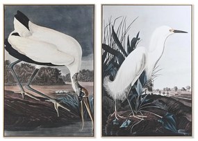 Quadro DKD Home Decor Uccello Orientale (83 x 4 x 123 cm) (2 Unità)