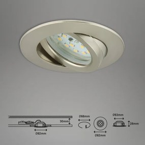 Briloner 7296-012 - Lampada da incasso LED dimmerabile/6,5W/230V IP23 cromo