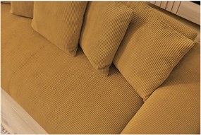 Divano color senape con rivestimento in velluto a coste 280 cm Voltaire – Bobochic Paris