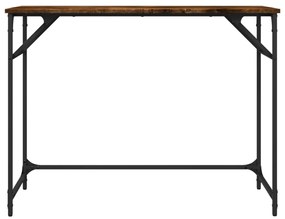 Scrivania fumo 100x45x76cm legno e acciaio verniciato a polvere