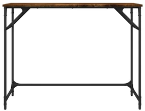 Scrivania fumo 100x45x76cm legno e acciaio verniciato a polvere