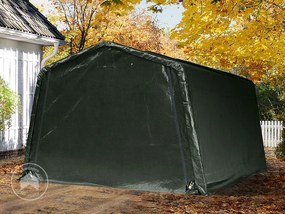 TOOLPORT Tenda garage 3,3x4,7m, Telo in PE, verde scuro - (8050)