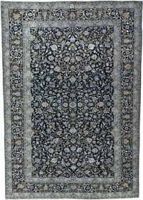 Kashan Tappeto 270x380 Blu (Iran) Annodato A Mano