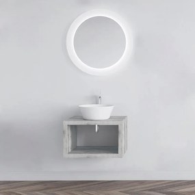 Mobile da bagno sotto lavabo Squer grigio L 60 x H 30 x P 46 cm, lavabo non incluso