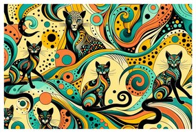 Quadro su tela – Gatti psichedelici