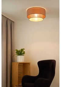 Duolla - Plafoniera BOHO 1xE27/15W/230V diametro 45 cm beige/marrone