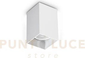 Look square lampada da soffitto 1 luce attacco gu10 6x10cm bianco