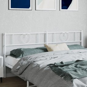 Testiera İn Metallo Bianco 200 Cm /