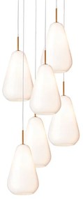 Anoli 6 Lampadario Nordic Gold/Opale - Nuura