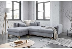 Divano letto angolare grigio chiaro L, angolo sinistro Scandic Lagom - Miuform