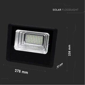 LED Faro solare dimmerabile LED/20W/6,4V 4000K IP65 + telecomando