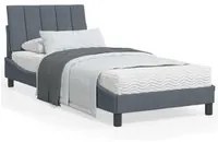 Letto con Materasso Grigio Scuro 90x200 cm in Velluto 3208575