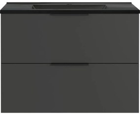 Mobile da parete nero-color antracite con lavabo 81x61 cm Crandon - Germania