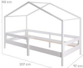 Letto bianco per bambini 90x200 cm - Roba