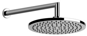 Soffione doccia 20 cm tondo Anticalcare orientabile con braccio a parete cromo Emporio shower 47284 Gessi