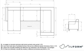 Divano angolare beige allungabile e con contenitore (penisola a destra/a U) Classy Sophie – Miuform