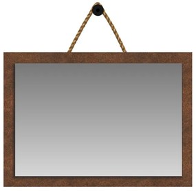 Specchio rettangolare in metallo ruggine 50 x 70 cm