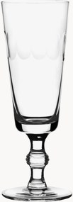 Set di 4 flute da champagne in cristallo soffiato Lens