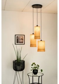 Brilagi - Lampadario a cavo WINNETOU TUBES 3xE27/15W/230V marrone/nero