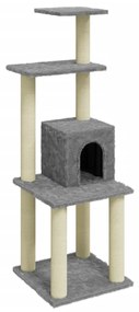 Albero per gatti con tiragraffi in sisal grigio chiaro 105 cm