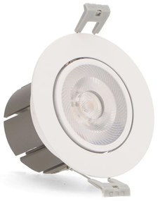 Faretto Led da incasso 10W Rotondo Orientabile Cornice bianca Apertura 36 gradi Bianco neutro 4500K M LEDME