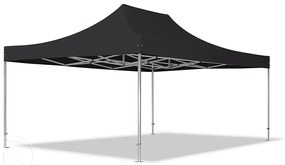 TOOLPORT 4x6m gazebo pieghevole PVC ignifugo con laterali, PROFESSIONAL alluminio, nero - (578935)