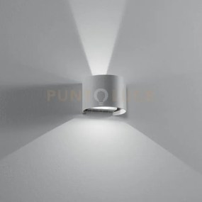 Applique biemissione led delta grigia 10w 700lm cct 3000k / 4000k i...