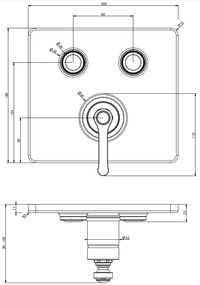 Parti esterne per miscelatore a 2 funzioni simultanee cromo hi fi 65242 Gessi