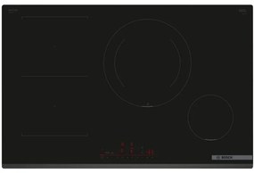Bosch - Serie 6 PVS831HC1E. Colore del prodotto: Nero, Posizionamento dell'apparecchio: Da incasso, Dimensione della larghezza del piano cottura: 80