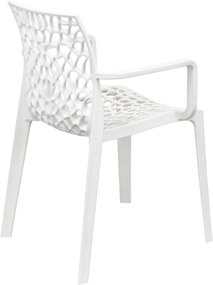 GEORGETA - poltrona moderna in polipropilene con decorazione