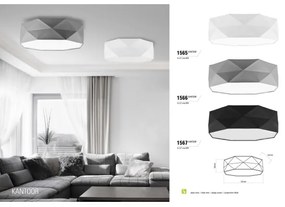 Plafoniera KANTOOR 4xE27/60W/230V bianco