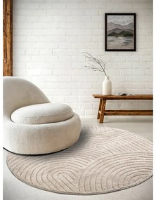 Tappeto rotondo grigio tortora ø 160 cm Panglao New York Taupe – Elle Decoration